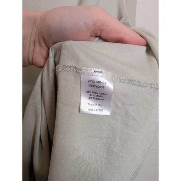 Universal Standard Womens Green Tunic Medium Ribbed Turtleneck Soft Pullover Top - Picture 3 of 5